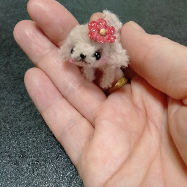 モールアート・キュートなトイプーちゃん ハンドメイドのぬいぐるみ/人形(ぬいぐるみ)の商品写真