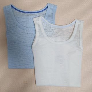 ユニクロ(UNIQLO)の新品　ユニクロ　メッシュタンクトップ　90　2枚セット(肌着/下着)