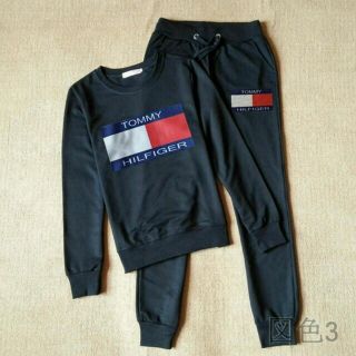 トミーヒルフィガー(TOMMY HILFIGER)のトミーヒルフィガー★ブラック★Sサイズ★上下セットアップ(ルームウェア)