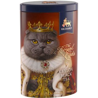 リチャード　ザ・ロイヤル・キャッツ セイロン紅茶（スコティッシュ猫）缶 80g(茶)