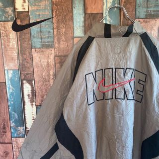 ナイキ(NIKE)の【90s】ナイロンジャケット 70sデカロゴ　銀タグ　ビンテージロゴ(ナイロンジャケット)