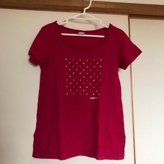 アディダス(adidas)のアディダス　Tシャツ　半袖　ピンク(Tシャツ(半袖/袖なし))