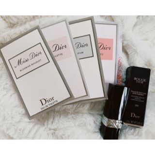 ディオール(Dior)のmiss dior サンプル4種 ＋ ルージュディオール999 1.5gセット(香水(女性用))