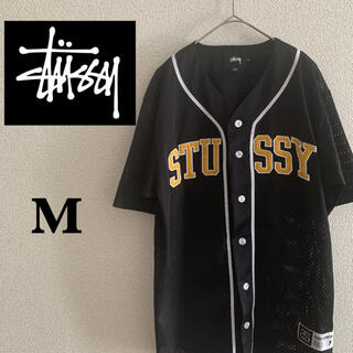 ステューシー　ベースボールシャツ　黒　M