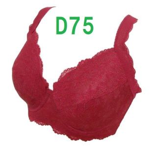 Ｄ75・ボルドー◆バッククロス美姿勢ブラジャー◆ワイヤー入り　背筋スッキリ(ブラ)