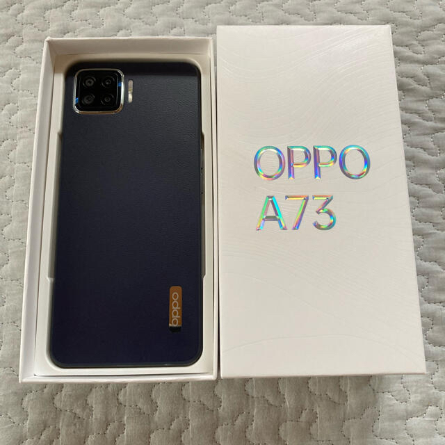 OPPO A73 モバイル CPH2099 ネービーブルー 美品スマートフォン/携帯電話