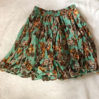 ヒアーズ(HERE'S)のHERE'S ミニスカート　花柄　美品　スカパン　キュロット　ショートパンツ(キュロット)