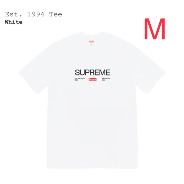 国内正規 supreme EST. 1994 tee White 白 M