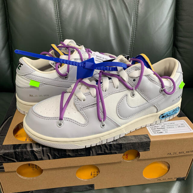 正規 NIKE Off White DUNK low 1of50 Lot 48