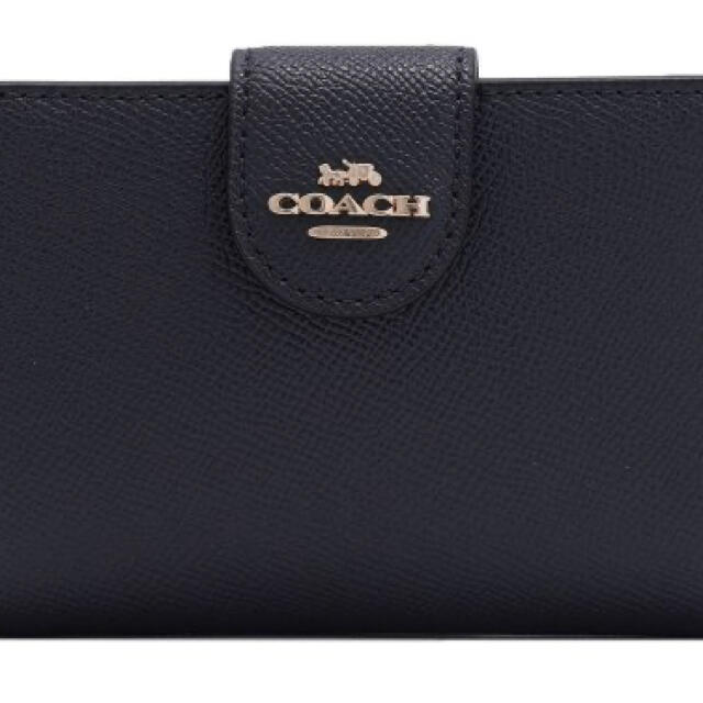 新品✨定価44,000円　coach 本革　折り財布　ブラック　大特価