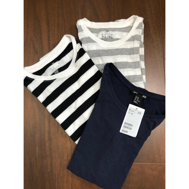H&H(エイチアンドエイチ)の新品あり　半袖Tシャツ3枚セット H&M×無印良品 レディースのトップス(Tシャツ(半袖/袖なし))の商品写真
