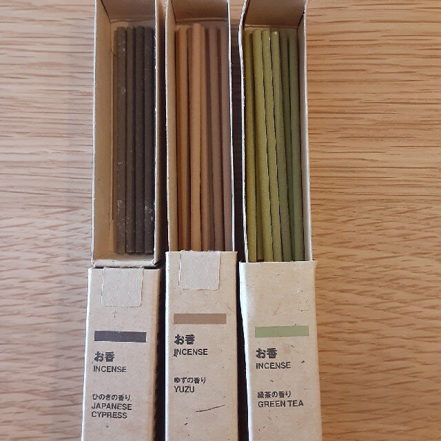 MUJI (無印良品)(ムジルシリョウヒン)の無印良品お香３種類 コスメ/美容のリラクゼーション(お香/香炉)の商品写真