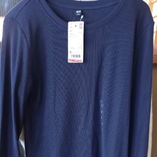 ユニクロ(UNIQLO)のリブクルーネック五分袖(Tシャツ(長袖/七分))