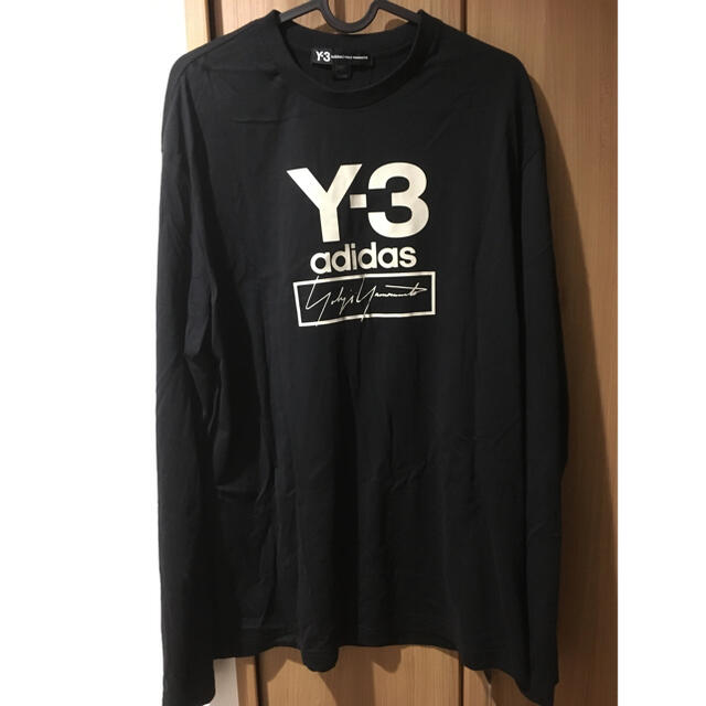 Y-3(Y3)ロンt ロゴ　ブラック　美品