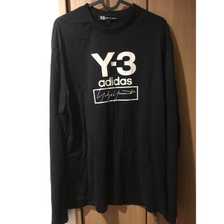 ワイスリー(Y-3)のY-3(Y3)ロンt ロゴ　ブラック　美品(Tシャツ/カットソー(七分/長袖))