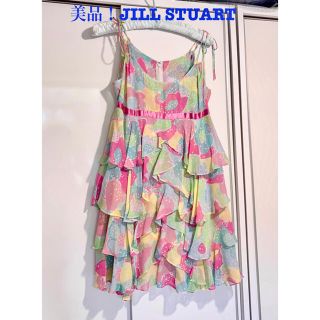 ジルスチュアート(JILLSTUART)の《美品！》ステキ‼︎ JILL STUART ジルスチュアート シルクワンピース(ミニワンピース)