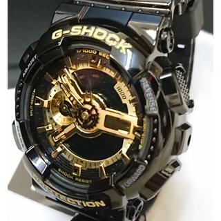 ジーショック(G-SHOCK)の未使用に近い G-SHOCK GA-110GB ブラック×ゴールド メンズ時計(腕時計(アナログ))