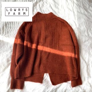 ローリーズファーム(LOWRYS FARM)のLOWRYS FARM 2WAYカサネスリットプルオーバー オレンジブラウン(ニット/セーター)