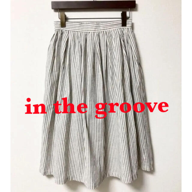 in the groove(インザグルーヴ)のお値下げ♡ in the groove ストライプ スカート レディースのスカート(ひざ丈スカート)の商品写真