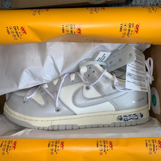 靴/シューズ【49】OFF-WHITE × NIKE DUNK LOW 1 OF 50