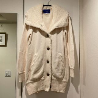 バーバリーブルーレーベル(BURBERRY BLUE LABEL)のBurberry blue label 冬コート　38(ニットコート)