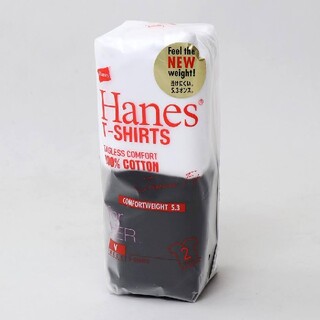 ヘインズ(Hanes)のHanes 2枚組VネックTシャツ白黒M(Tシャツ(半袖/袖なし))