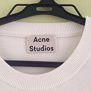 アクネ(ACNE)の早い者勝ち！acne studios サイドジップ コットンニット ホワイト(ニット/セーター)