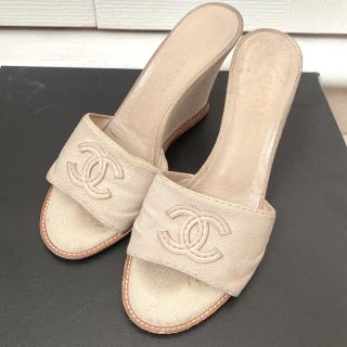 シャネル(CHANEL)のCHANEL*ウェッジサンダル 37(サンダル)