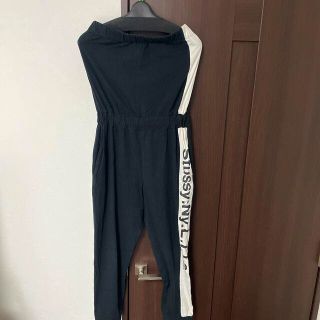 stussy woman オールインワン 肩紐 つなぎ セットアップ ブラック