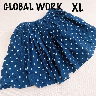 グローバルワーク(GLOBAL WORK)のグローバルワーク：インナーパンツ付スカート XL ドット柄(スカート)