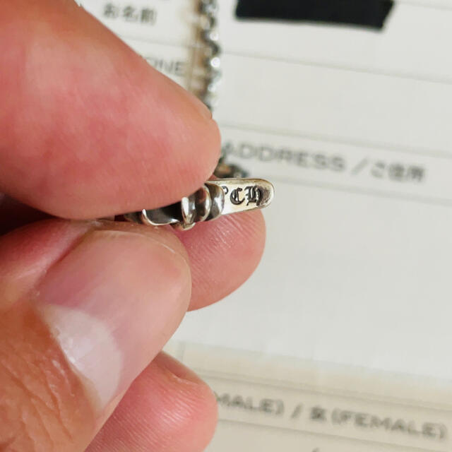 Chrome Hearts(クロムハーツ)のCH クロス　ベビーファットチャーム　原本付属 メンズのアクセサリー(ネックレス)の商品写真