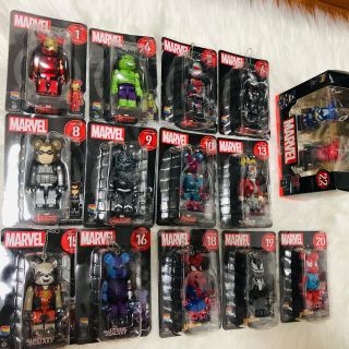 メディコムトイ(MEDICOM TOY)のMARVEL ベアブリック　ハッピークジ　100% セット(キャラクターグッズ)