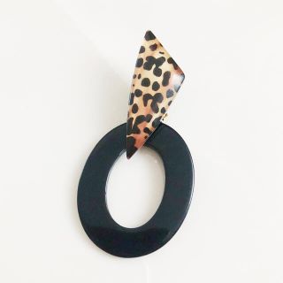 Vintage ＊ leopard modern earring(イヤリング)