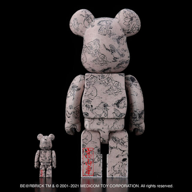 MEDICOM TOY(メディコムトイ)のBE@RBRICK 鳥獣人物戯画 第弍集 100% & 400%  エンタメ/ホビーのフィギュア(その他)の商品写真