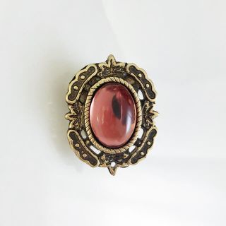 Vintage ＊ brown cabochon earring(イヤリング)