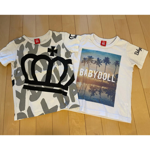BABYDOLL(ベビードール)のBABYDOLL Tシャツ120cm 2枚セット キッズ/ベビー/マタニティのキッズ服男の子用(90cm~)(Tシャツ/カットソー)の商品写真