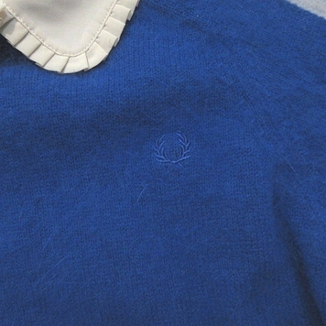 FRED PERRY(フレッドペリー)のフレッドペリーｘミュベール コラボ ニット セーター 長袖 青 8 IBO13 レディースのトップス(ニット/セーター)の商品写真