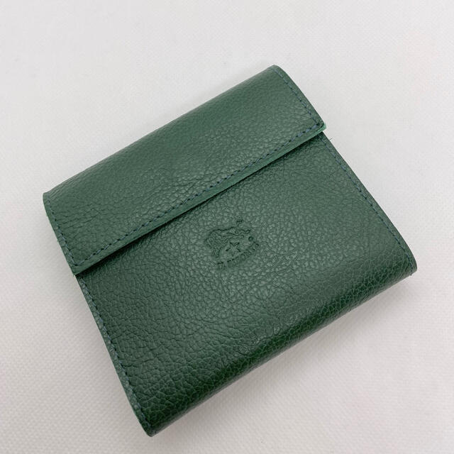 【新品未使用】  イルビゾンテ  二つ折りコンパクト財布 VERDE（グリーン）