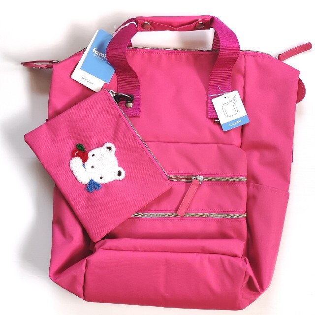 新品 ファミリア マザーズ リュック ピンク