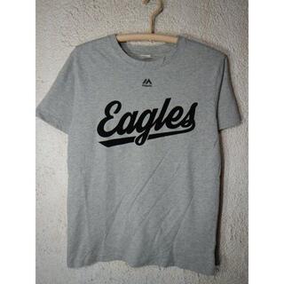 マジェスティック(Majestic)のo3492　マジェスティック　EAGLES　tシャツ　フロッキー　プリント(Tシャツ/カットソー(半袖/袖なし))