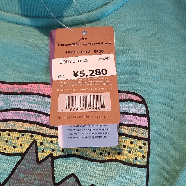 patagonia(パタゴニア)のパタゴニア　スウェット　5T キッズ/ベビー/マタニティのキッズ服男の子用(90cm~)(Tシャツ/カットソー)の商品写真