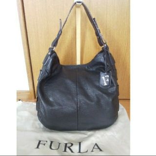 フルラ(Furla)の【A4収納可 大容量】美品 フルラ トートバッグ ワンショルダー 黒(ショルダーバッグ)