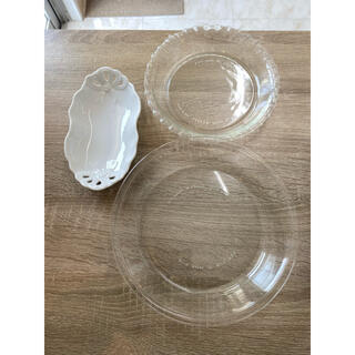 パイレックス(Pyrex)のパイレックス耐熱皿　2枚　koshoenデザートプレートのセット(食器)