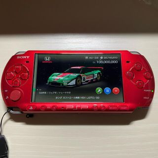 プレイステーションポータブル(PlayStation Portable)のPSP 3000 レッド　充電器付属(携帯用ゲーム機本体)