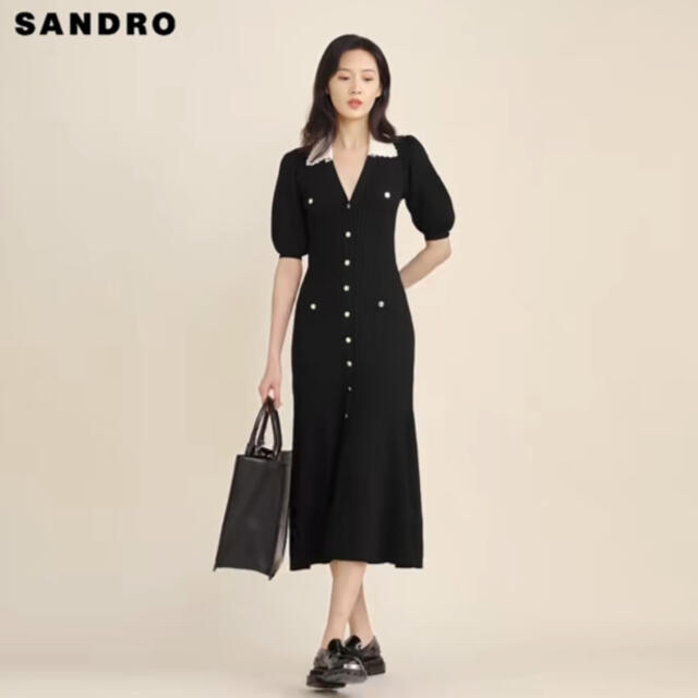 ❤️Sandro2021新作　新品　黒ワンピース　綺麗上品