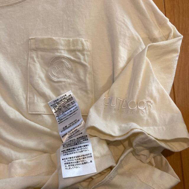 OUTDOOR PRODUCTS(アウトドアプロダクツ)のレディース Tシャツ　半袖　L クリーム色　アウトドア レディースのトップス(Tシャツ(半袖/袖なし))の商品写真