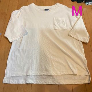 アウトドアプロダクツ(OUTDOOR PRODUCTS)のレディース Tシャツ　半袖　L クリーム色　アウトドア(Tシャツ(半袖/袖なし))