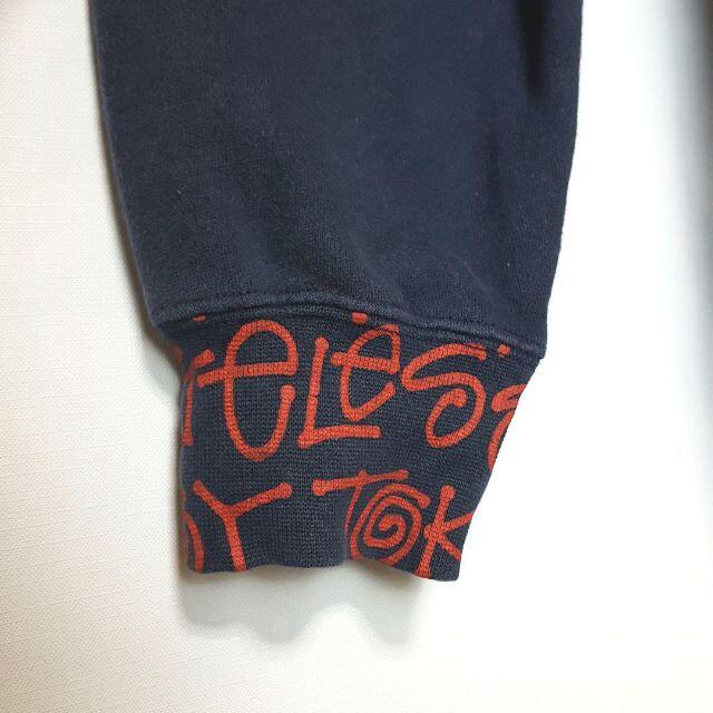 【ワールドツアーロゴ】STUSSY 　でかろご　パーカー　90s レトロ