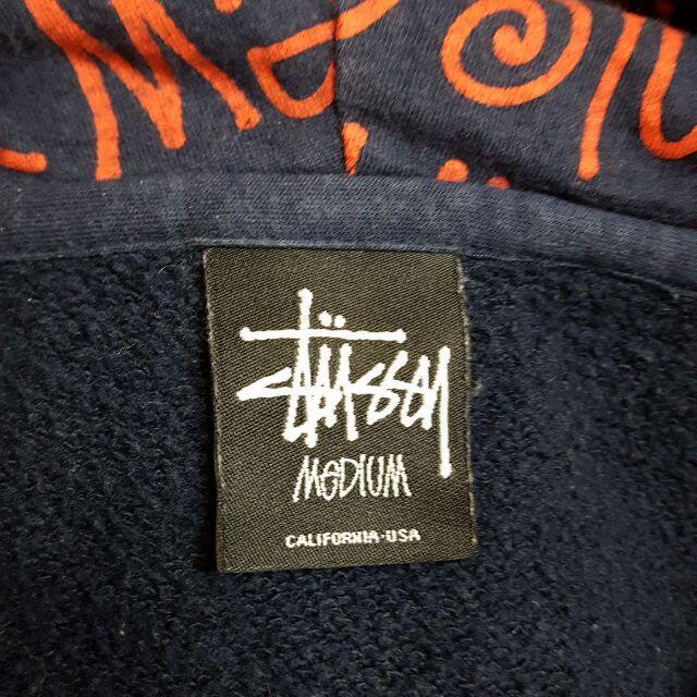 【ワールドツアーロゴ】STUSSY 　でかろご　パーカー　90s レトロ