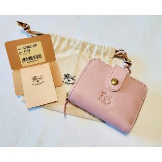 新品】イルビゾンテ 二つ折り財布 ラウンドジップ ダスティピンク